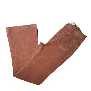 Gap 70s Flare High Rise Corduroy Pants Sable Brown Womens 28 Retail $79